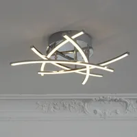 fischer & honsel plafonnier led cross tunable white, à 5 lampes