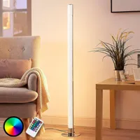 lindby lampe sur pied led hadis, rvb, télécommande, blanc, 120 cm