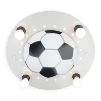 elobra plafonnier football, 4 lampes, argenté-blanc