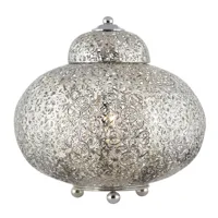 searchlight lampe à poser moroccan fretwork en nickel brillant