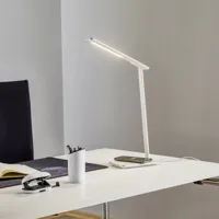 aluminor lampe de bureau led orbit avec induction argentée