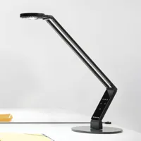 luctra table radial lampe à poser led pied noire
