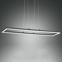 fabas luce suspension led bard, 92x32 cm, anthracite