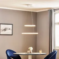 fabas luce suspension led giotto, à 2 lampes, blanche