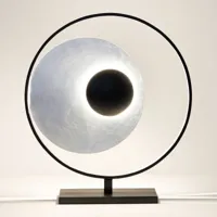 holländer lampe à poser satellite en argenté-noir 58 cm