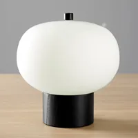 leds-c4 ilargi lampe table led ø 24 cm frêne foncé