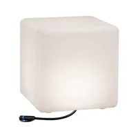 paulmann plug & shine lampe déco led cube 30 cm