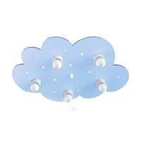 waldi-leuchten gmbh plafonnier nuage, à 5 lampes, bleu clair