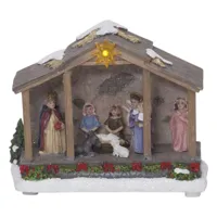 star trading lampe décorative led nativity, pile, 19 cm