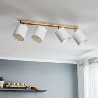 britop spot pour plafond corralee blanc linéaire 4 lampes