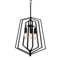searchlight suspension slinky, à 3 lampes, noire, ø 35 cm