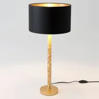 holländer lampe table cancelliere rotonda noire/dorée 57 cm
