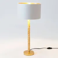 holländer lampe table cancelliere rotonda blanche/or 57 cm