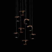knikerboker le gigine suspension 8 lampes bronze