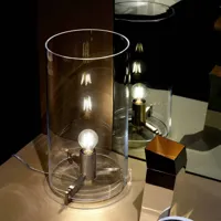 prandina cpl t1 lampe chromée, verre transparent