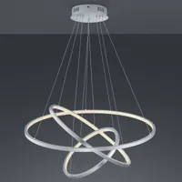 trio lighting trio wiz aaron suspension led smart, nickel mat
