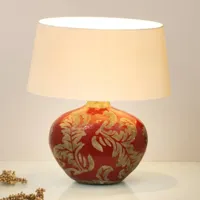 holländer lampe à poser toulouse ovale, hauteur 43 cm, rouge