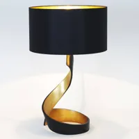holländer lampe à poser vortice, noire-dorée