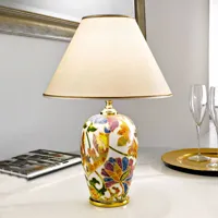 austrolux lampe à poser damasco avec or 24 carats, ø 40 cm