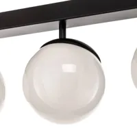 eko-light plafonnier sfera 5 lampes direct verre/noir
