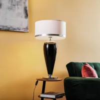 argon lampe à poser lund blanche et noire, hauteur 70 cm