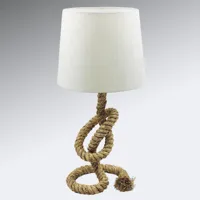 sea-club lampe corde lieke avec abat-jour blanc