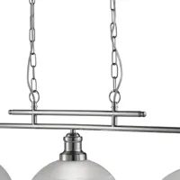 searchlight suspension bistro à 3 lampes, argenté