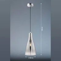 fischer & honsel suspension zeal, chromé/miroir/clair, ø 23 cm