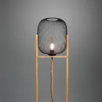 reality leuchten lampadaire calimero avec support trépied en bois