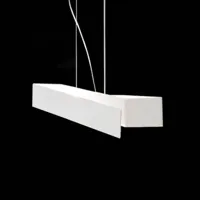 linea light suspension extravagante zig zag en blanc