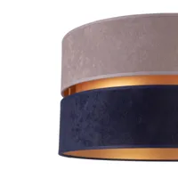 duolla lampe à poser duo bleu marine/gris/doré, haut 30cm