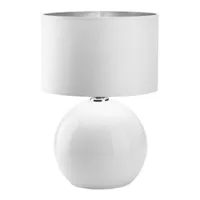 tk lighting lampe à poser palla, ø 36 cm, blanc-argenté