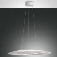 fabas luce suspension led vela, blanc, oval, 78 cm x 55 cm