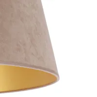 duolla abat-jour cone hauteur 18 cm, beige/doré