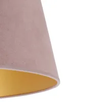 duolla abat-jour cone hauteur 22,5 cm, rose/or