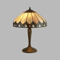 searchlight lampe à poser pearl de style tiffany, h53 cm