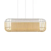 forestier bamboo oval l suspension blanche/naturelle