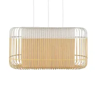 forestier bamboo oval xl suspension blanche/naturelle