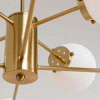 kare heavenly suspension dorée, à 8 lampes