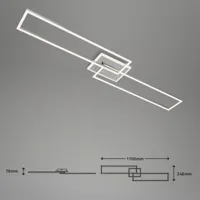 briloner plafonnier led frame s cct 110x24,8 cm aluminium