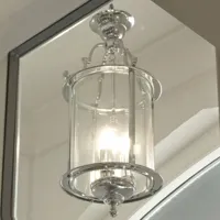 searchlight suspension bevelled lantern, verre, chromée