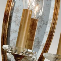 feiss applique valentina, à 3 lampes, bronze/cristal