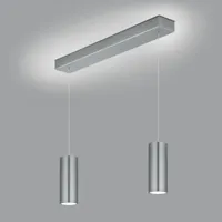 knapstein suspension led helli up/down à 2 lampes nickel mat