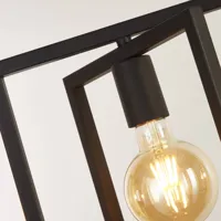 searchlight suspension squares à 4 lampes noire