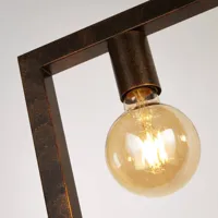 searchlight suspension rustic à 5 lampes, brun rouille