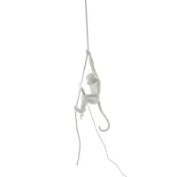 seletti suspension déco led monkey lamp blanche, suspendue