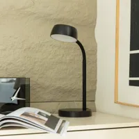 lindby tijan lampe de table led, noir, bras flexible