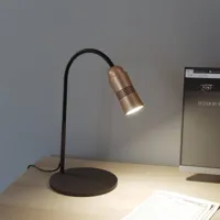 top light neo! table lampe à poser led dim cuivrée/noire