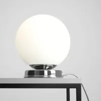aldex lampe de table ball, support chromé