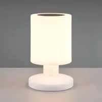 reality leuchten lampe de table led solaire silva avec fonction de charge usb
